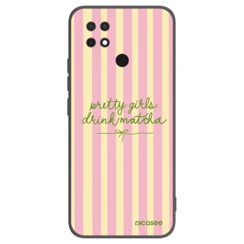 Picasee Xiaomi Redmi 10C Hülle - Schwarzes Silikon - Pretty matcha