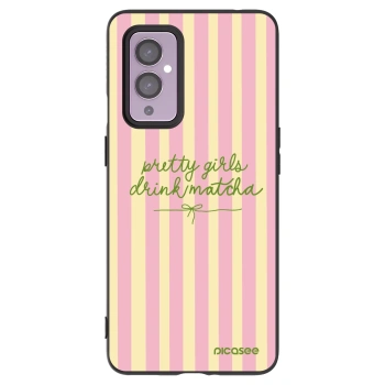 Picasee OnePlus 9 Hülle - Schwarzes Silikon - Pretty matcha
