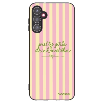 Picasee Samsung Galaxy A14 5G A146P Hülle - Schwarzes Silikon - Pretty matcha