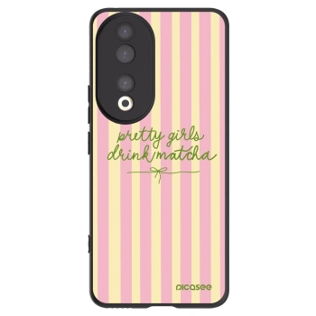 Picasee Honor 90 5G Hülle - Schwarzes Silikon - Pretty matcha