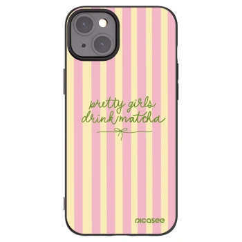 Picasee Apple iPhone 15 Plus Hülle - Schwarzes Silikon - Pretty matcha