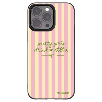 Picasee Apple iPhone 15 Pro Max Hülle - Schwarzes Silikon - Pretty matcha