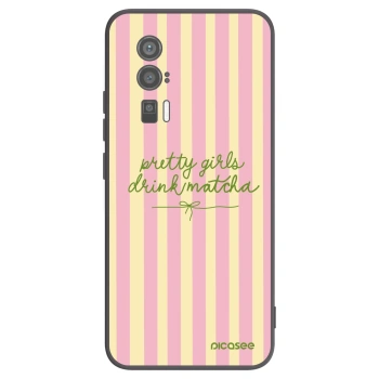 Picasee Xiaomi Poco F5 Pro 5G Hülle - Schwarzes Silikon - Pretty matcha