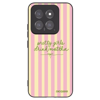 Picasee Xiaomi 14 Hülle - Schwarzes Silikon - Pretty matcha