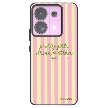 Picasee Xiaomi Redmi Note 13 Pro 5G Hülle - Schwarzes Silikon - Pretty matcha