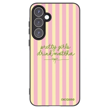 Picasee Samsung Galaxy A55 5G A556B Hülle - Schwarzes Silikon - Pretty matcha