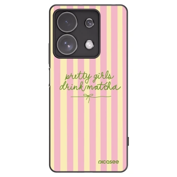 Picasee Xiaomi Redmi Note 13 Pro 4G Hülle - Schwarzes Silikon - Pretty matcha