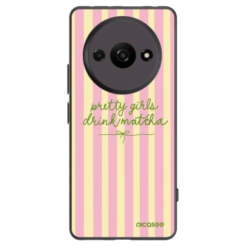 Picasee Xiaomi Redmi A3 Hülle - Schwarzes Silikon - Pretty matcha