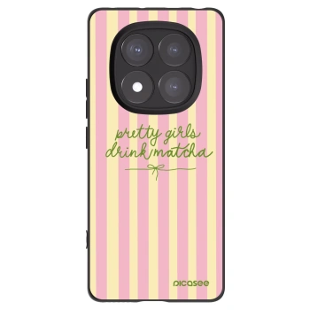 Picasee Xiaomi Redmi Note 14 Pro 5G Hülle - Schwarzes Silikon - Pretty matcha