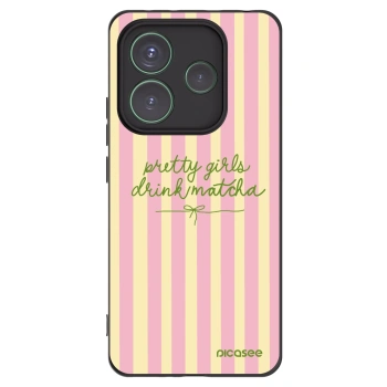 Picasee Xiaomi Redmi Note 14 5G Hülle - Schwarzes Silikon - Pretty matcha