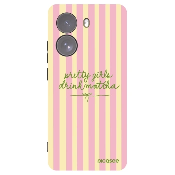 Picasee Xiaomi Poco X7 Hülle - Schwarzes Silikon - Pretty matcha