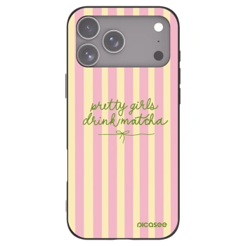 Picasee Apple iPhone 17 Pro Max Hülle - Schwarzes Silikon - Pretty matcha