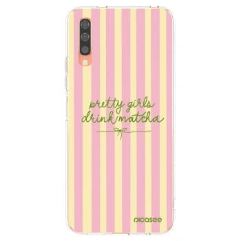 Picasee Samsung Galaxy A70 A705F Hülle - Transparentes Silikon - Pretty matcha