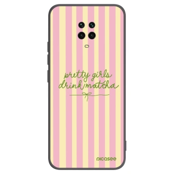 Picasee Xiaomi Redmi Note 9 Pro Hülle - Schwarzes Silikon - Pretty matcha