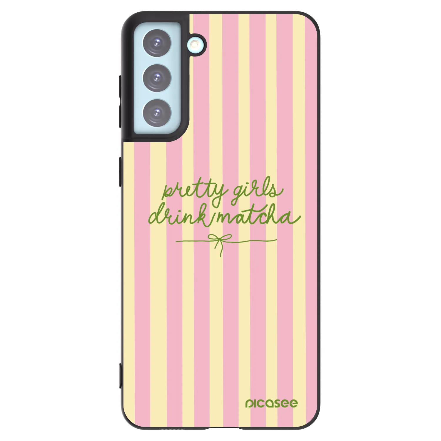 Picasee Samsung Galaxy S21+ 5G G996F Hülle - Schwarzes Silikon - Pretty matcha