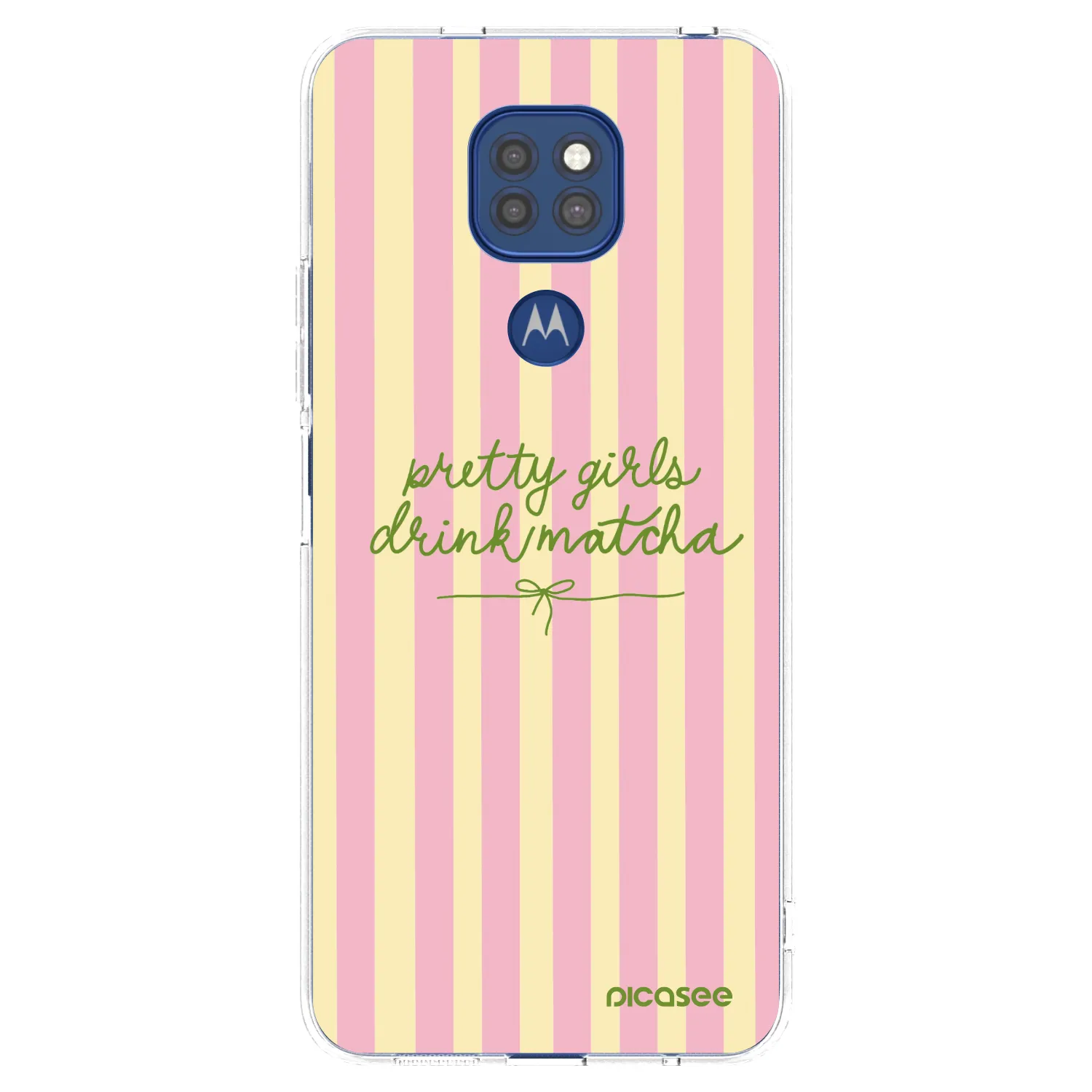 Picasee Motorola Moto G9 Play Hülle - Transparentes Silikon - Pretty matcha