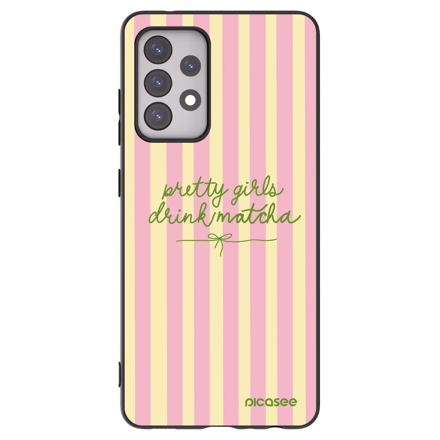 Picasee Samsung Galaxy A52 5G A525F Hülle - Schwarzes Silikon - Pretty matcha