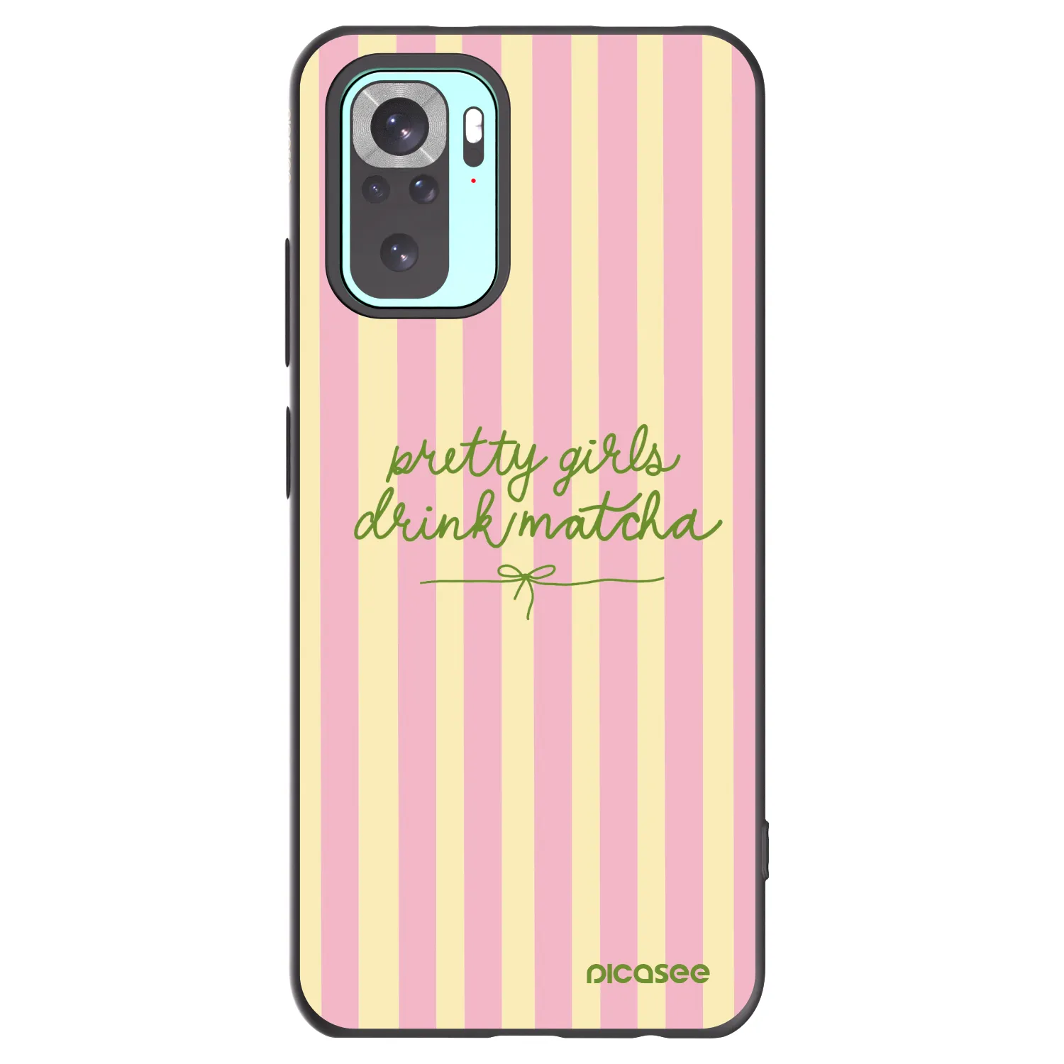 Picasee Xiaomi Redmi Note 10 Pro Hülle - Schwarzes Silikon - Pretty matcha