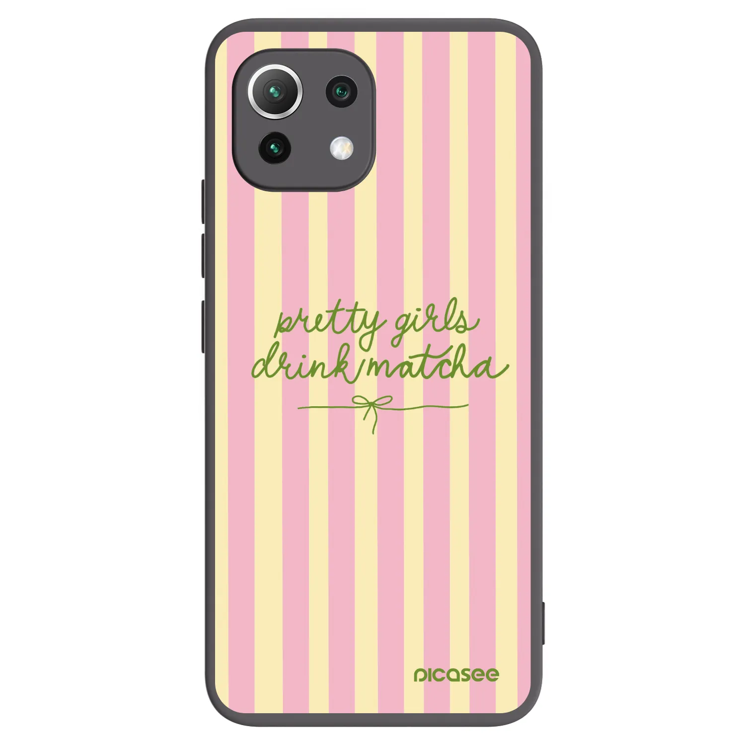 Picasee Xiaomi Mi 11 Lite Hülle - Schwarzes Silikon - Pretty matcha