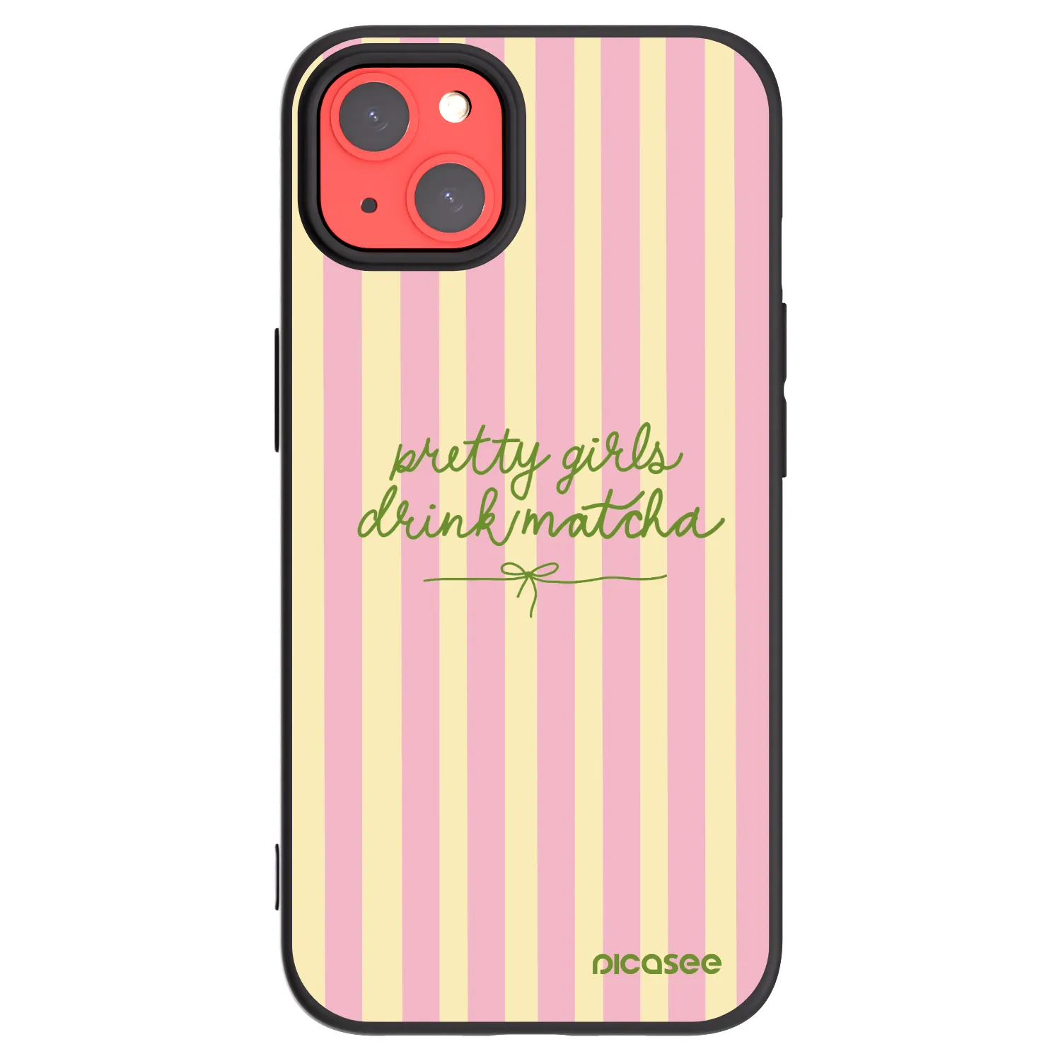 Picasee Apple iPhone 13 Hülle - Schwarzes Silikon - Pretty matcha