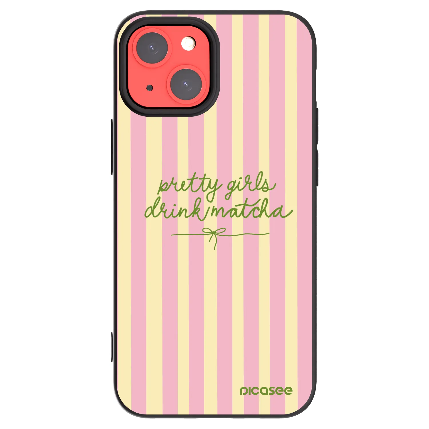 Picasee Apple iPhone 13 mini Hülle - Schwarzes Silikon - Pretty matcha