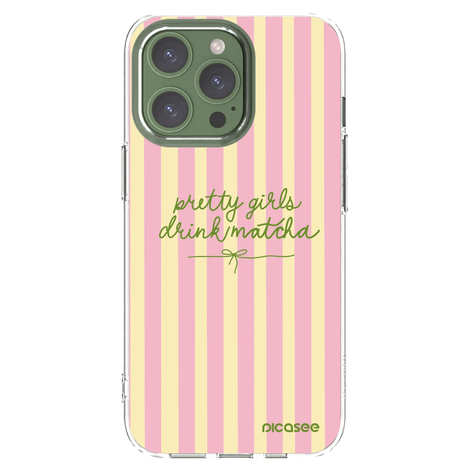 Picasee Apple iPhone 13 Pro Hülle - Transparentes Silikon - Pretty matcha