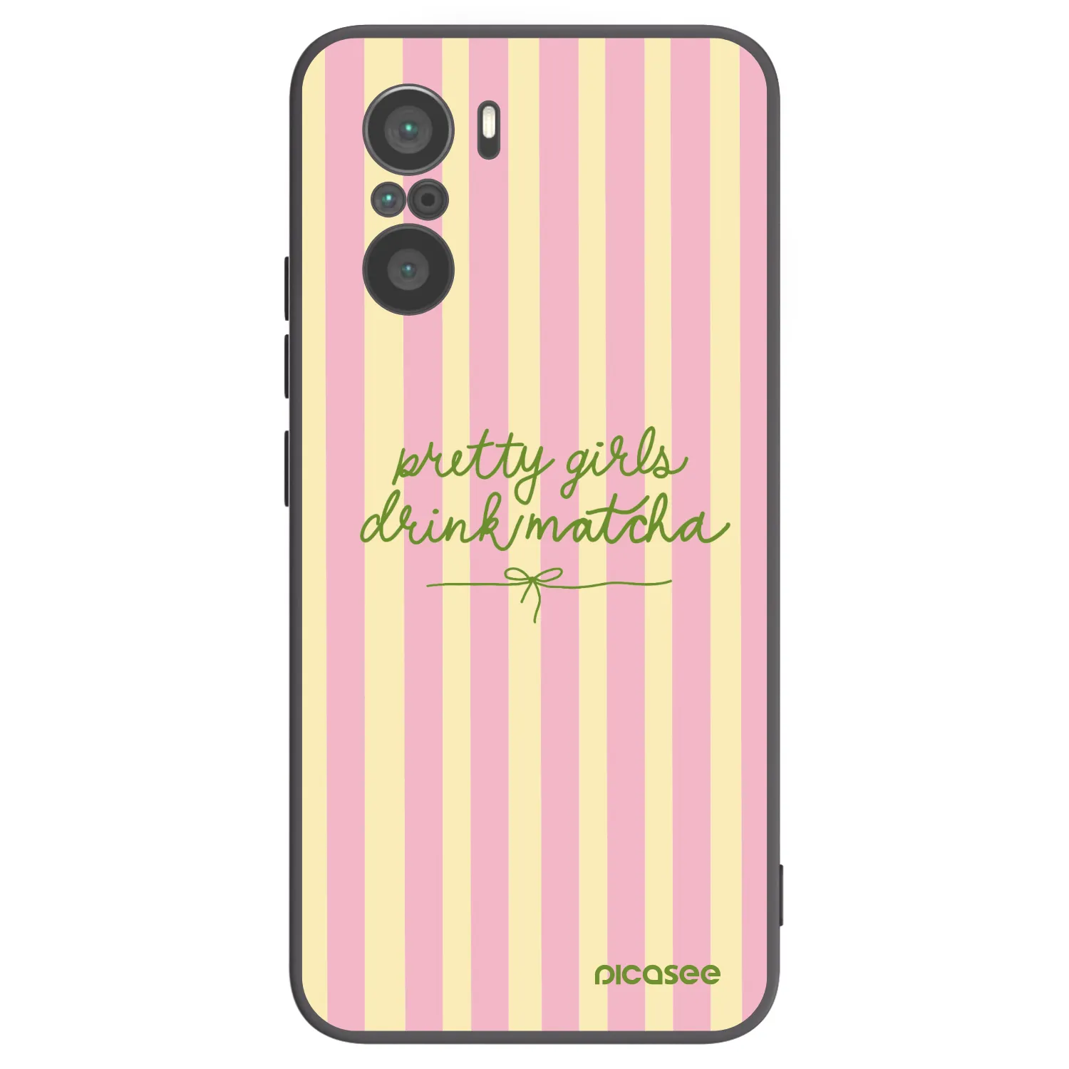 Picasee Xiaomi Poco F3 Hülle - Schwarzes Silikon - Pretty matcha