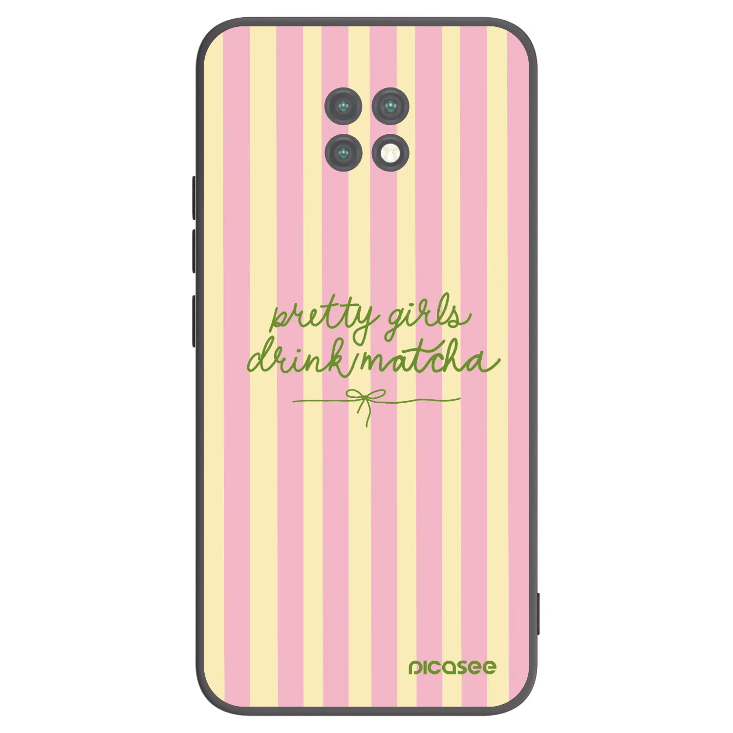Picasee Xiaomi Redmi Note 9T Hülle - Schwarzes Silikon - Pretty matcha