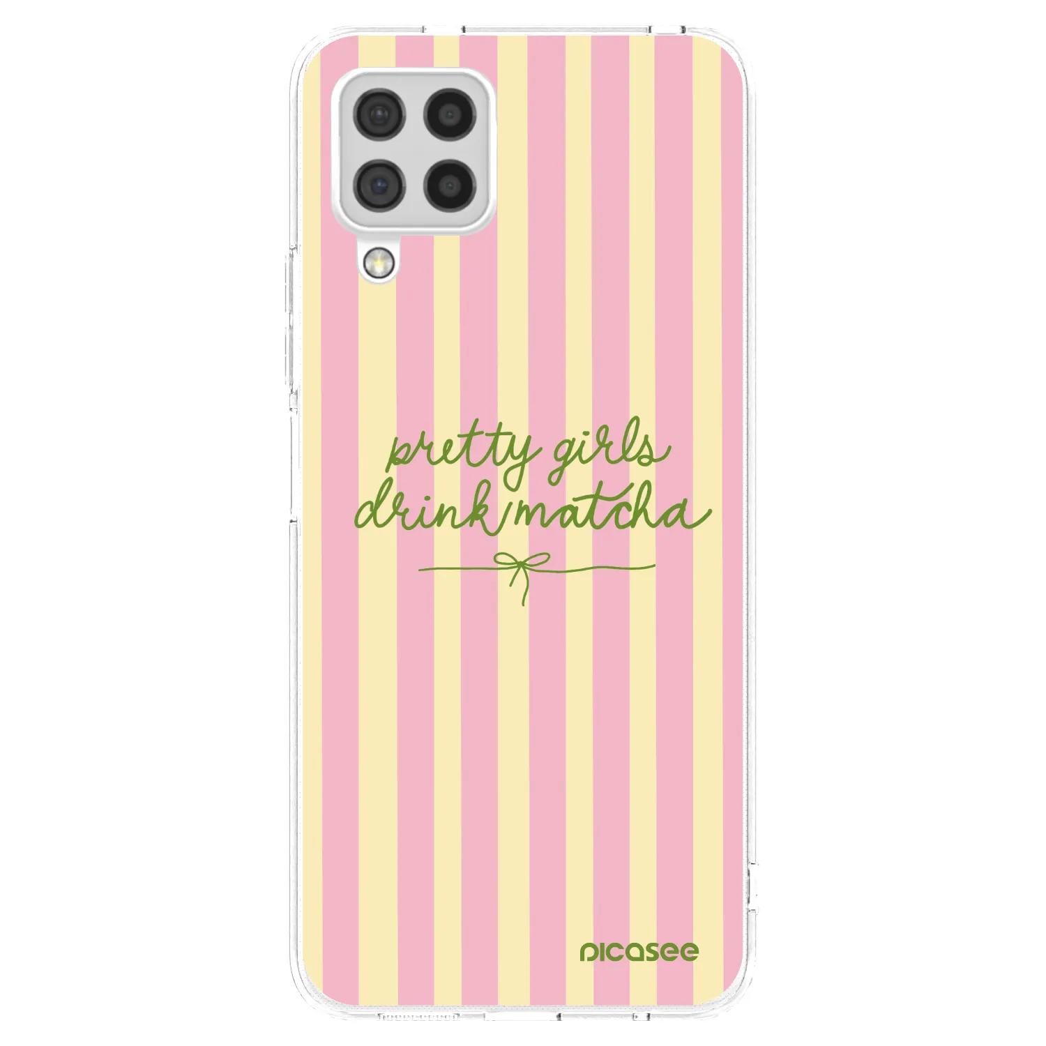 Picasee Samsung Galaxy A22 A225F 4G Hülle - Transparentes Silikon - Pretty matcha