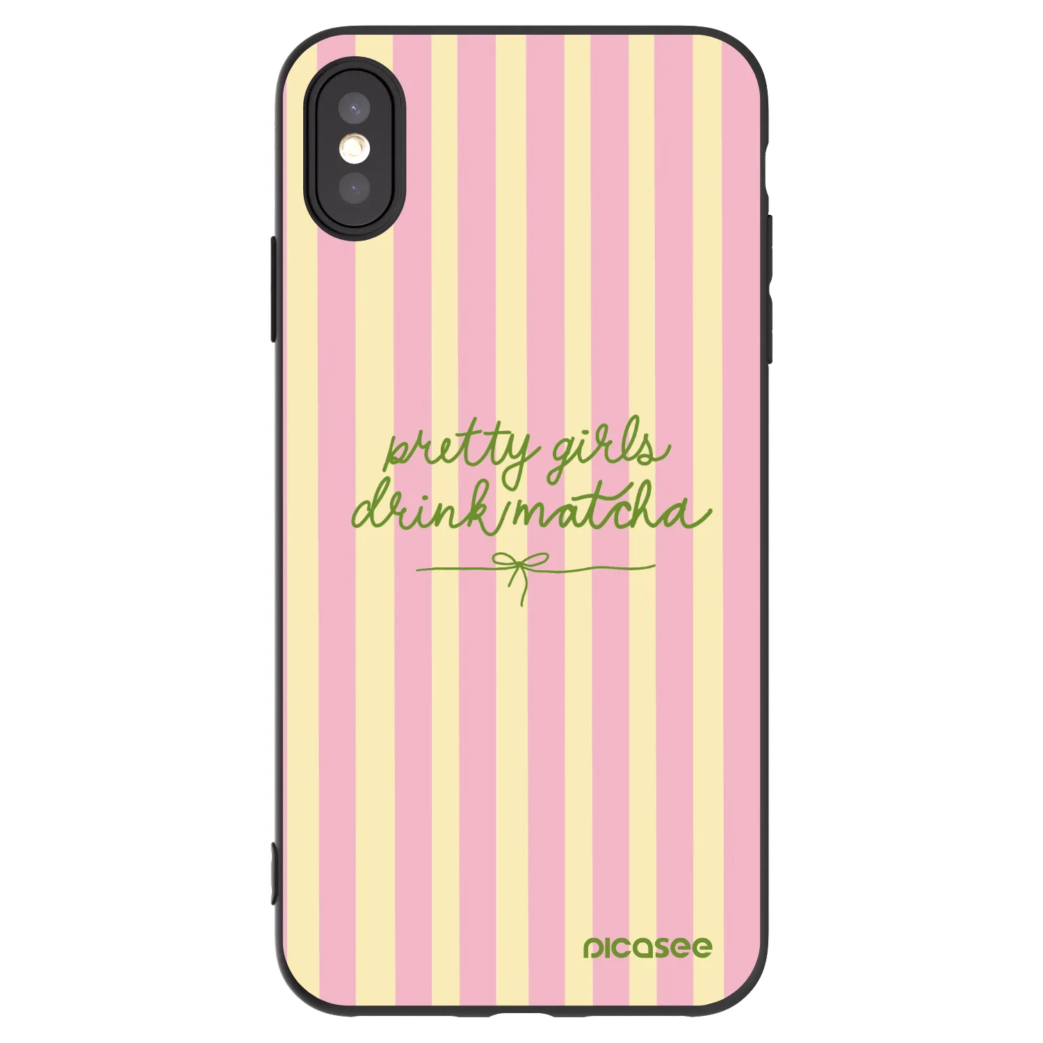 Picasee Apple iPhone XS Max Hülle - Schwarzes Silikon - Pretty matcha