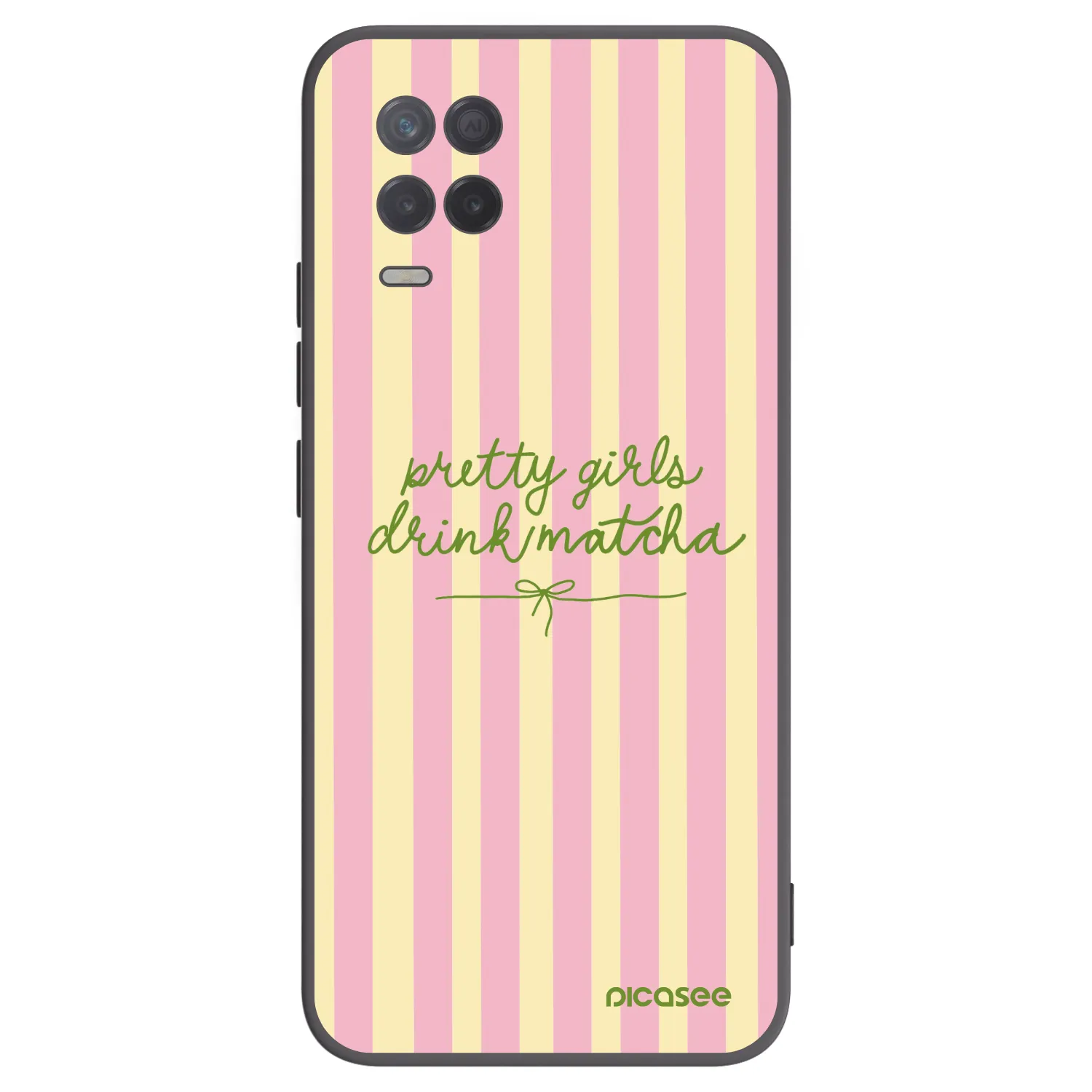 Picasee Realme 8 5G Hülle - Schwarzes Silikon - Pretty matcha
