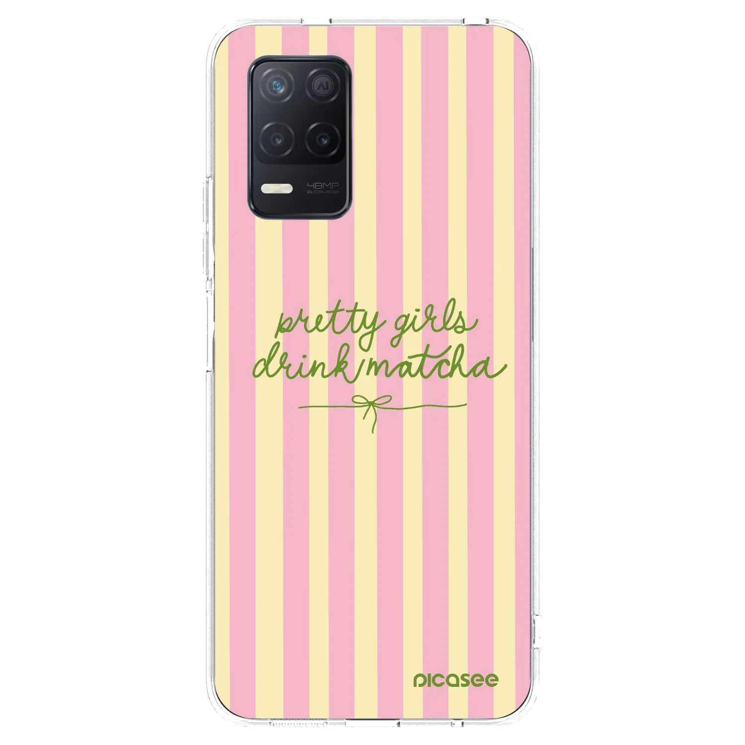 Picasee Realme 8 5G Hülle - Transparentes Silikon - Pretty matcha