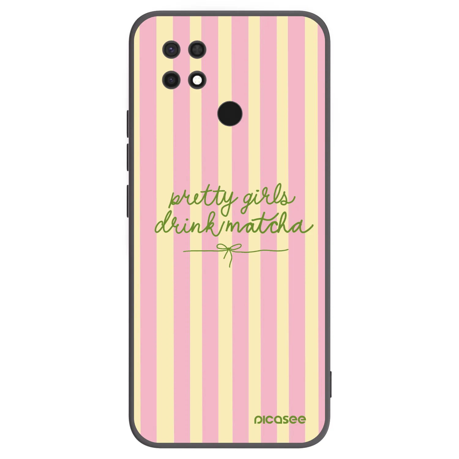 Picasee Xiaomi Redmi 10C Hülle - Schwarzes Silikon - Pretty matcha