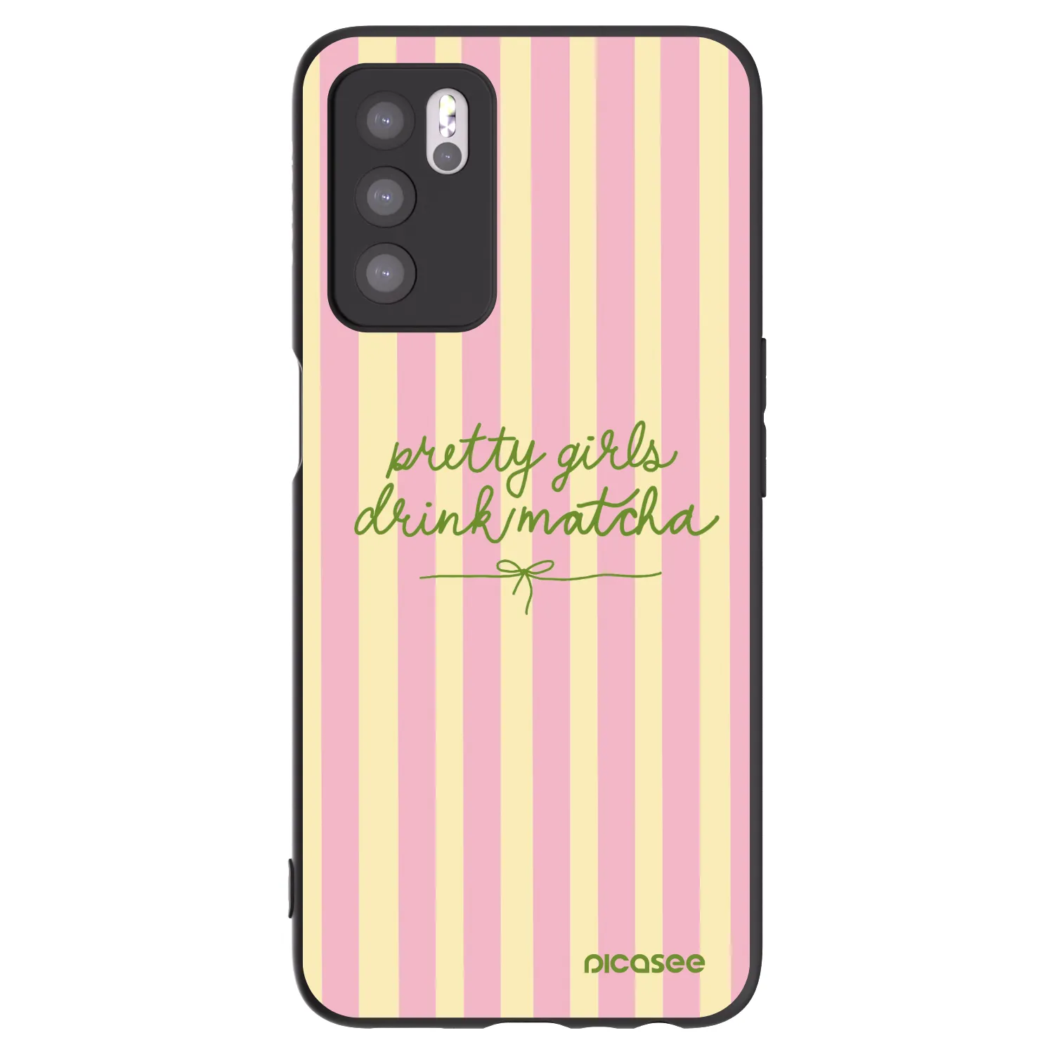 Picasee OPPO A16 Hülle - Schwarzes Silikon - Pretty matcha