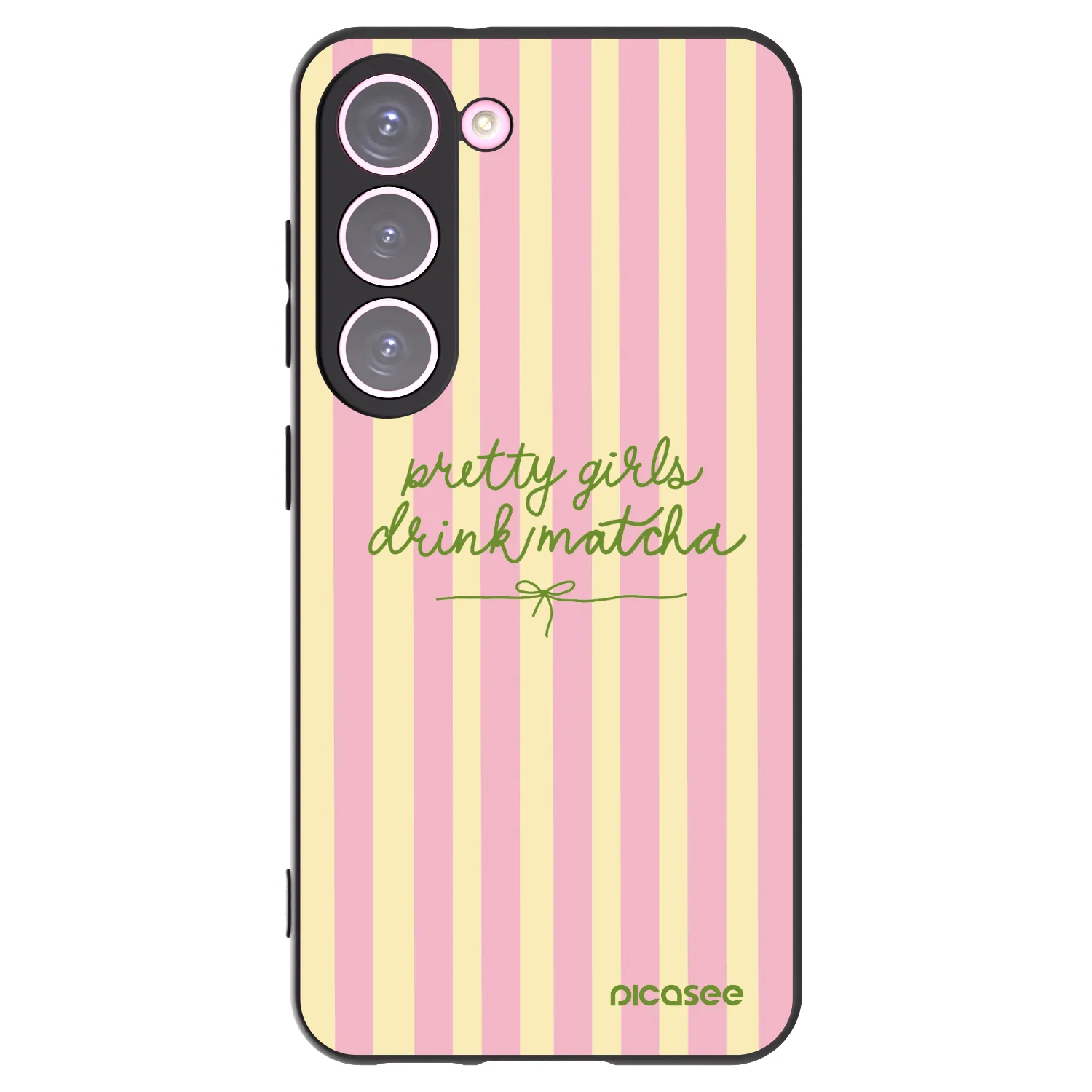 Picasee Samsung Galaxy S23 5G Hülle - Schwarzes Silikon - Pretty matcha