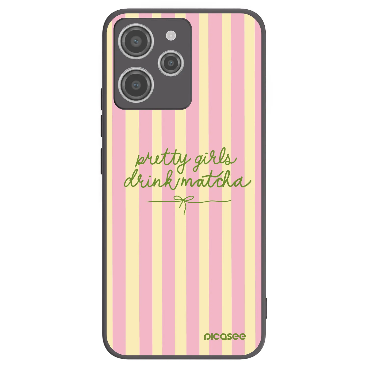 Picasee Xiaomi Redmi 12 4G Hülle - Schwarzes Silikon - Pretty matcha