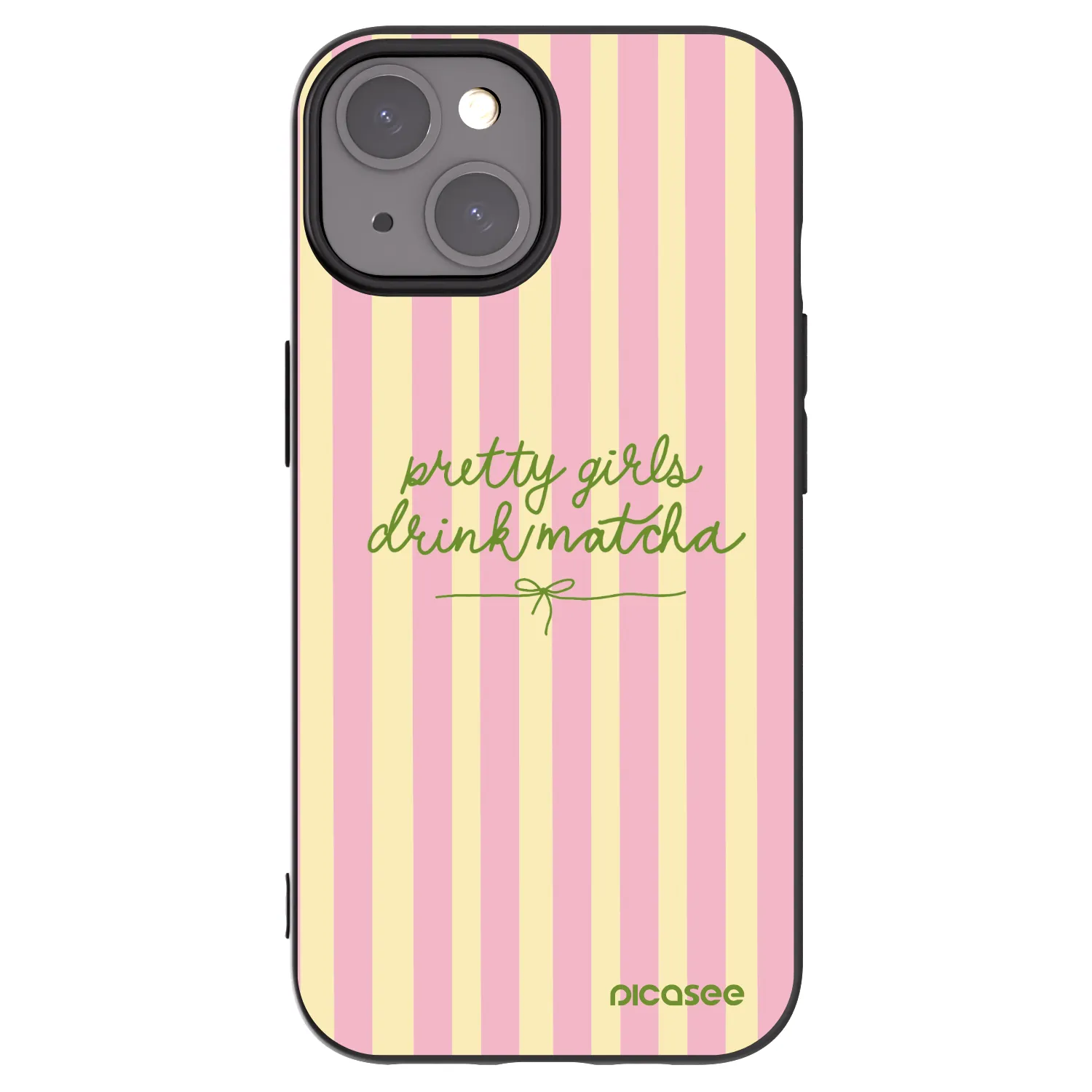 Picasee Apple iPhone 15 Hülle - Schwarzes Silikon - Pretty matcha