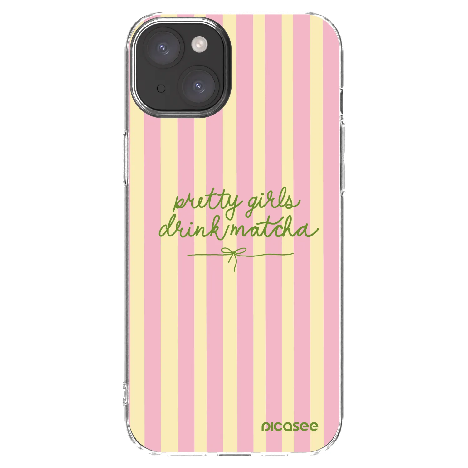 Picasee Apple iPhone 15 Plus Hülle - Transparentes Silikon - Pretty matcha