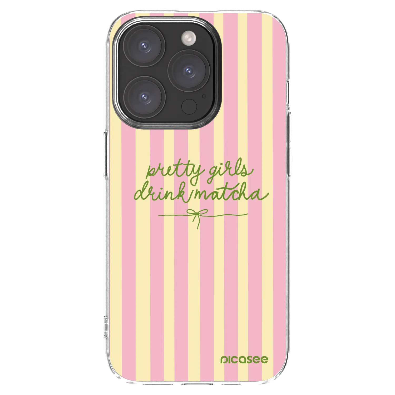 Picasee Apple iPhone 15 Pro Hülle - Transparentes Silikon - Pretty matcha