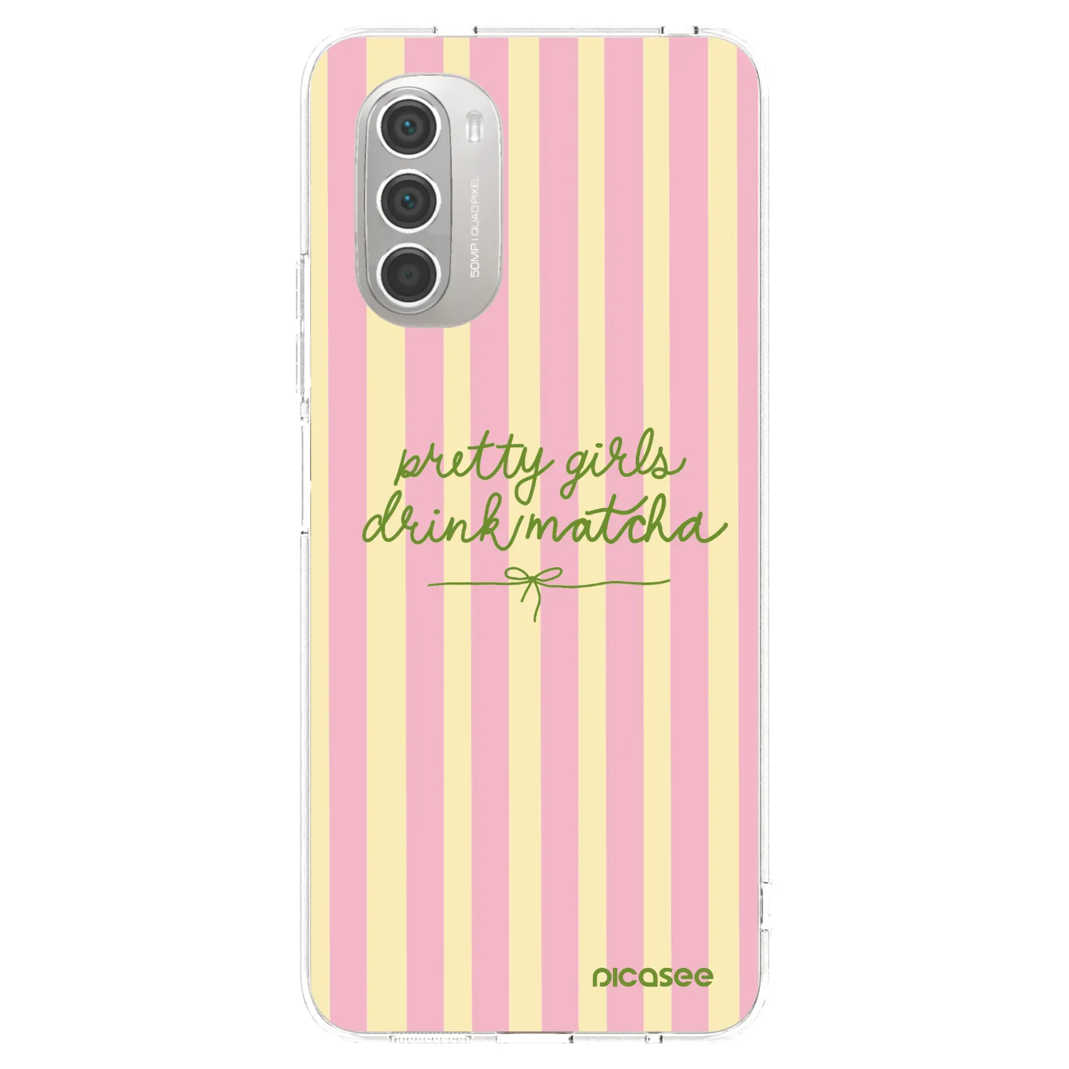 Picasee Motorola Moto G51 Hülle - Transparentes Silikon - Pretty matcha