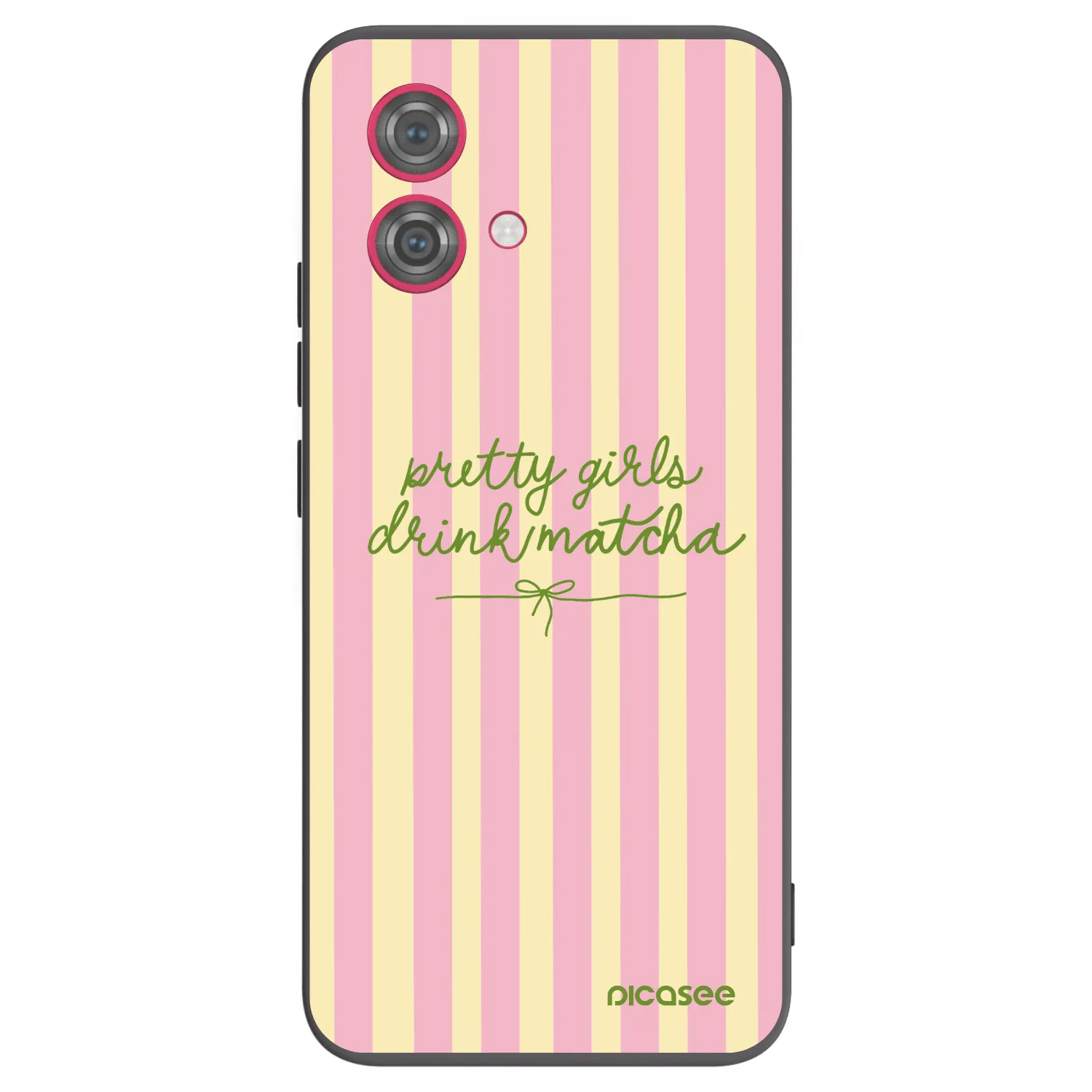 Picasee Motorola Moto G84 5G Hülle - Schwarzes Silikon - Pretty matcha
