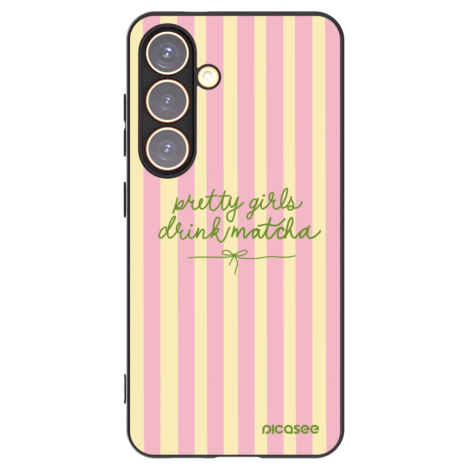 Picasee Samsung Galaxy S24 S921B 5G Hülle - Schwarzes Silikon - Pretty matcha