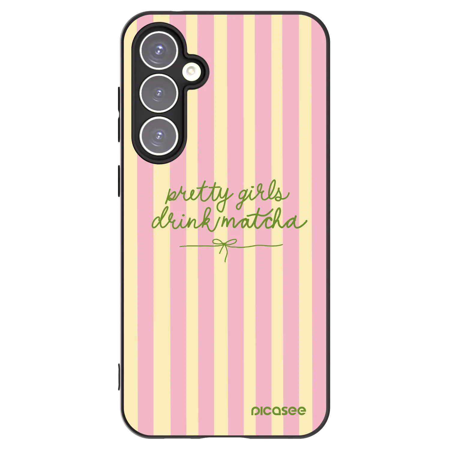 Picasee Samsung Galaxy S23 FE S711B Hülle - Schwarzes Silikon - Pretty matcha