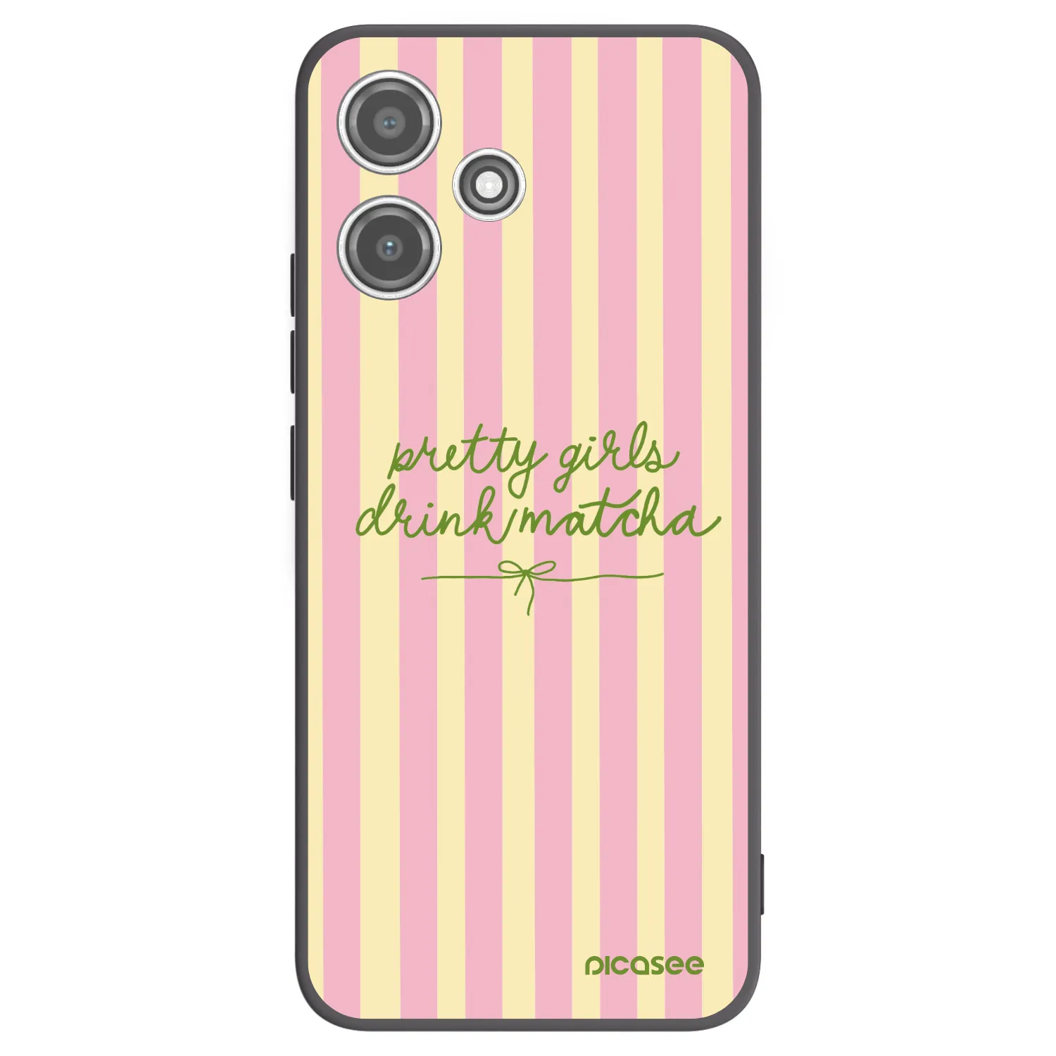 Picasee Xiaomi Redmi 12 5G Hülle - Schwarzes Silikon - Pretty matcha