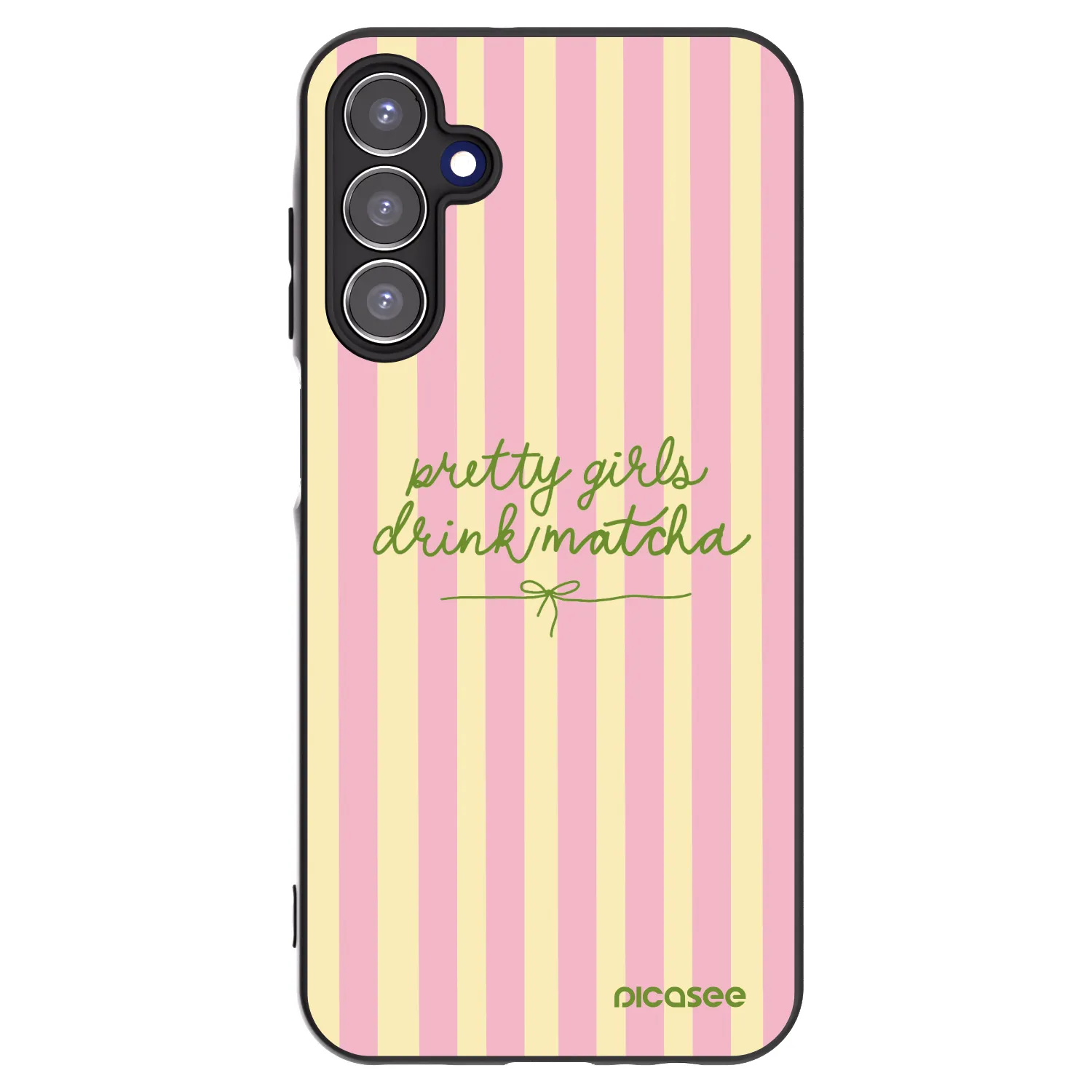 Picasee Samsung Galaxy A15 A155F 4G Hülle - Schwarzes Silikon - Pretty matcha