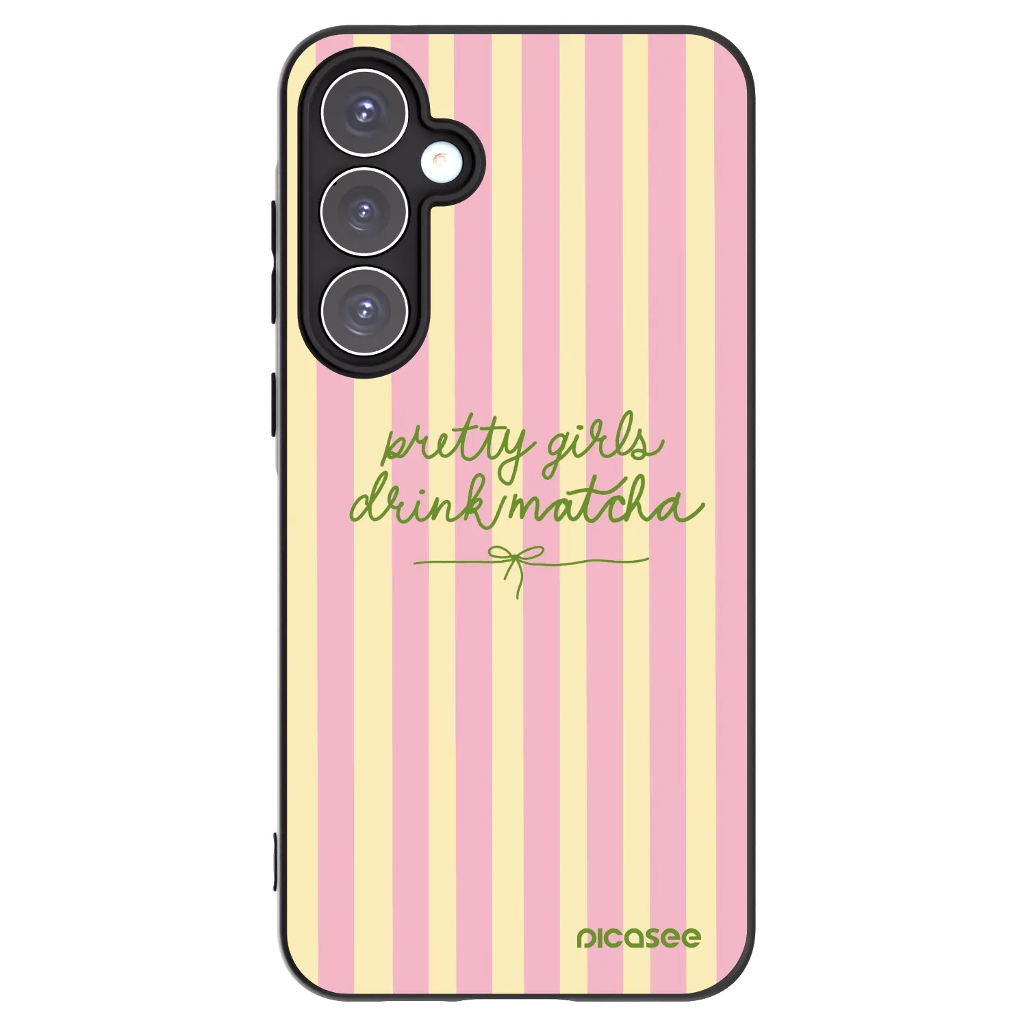 Picasee Samsung Galaxy A55 5G A556B Hülle - Schwarzes Silikon - Pretty matcha