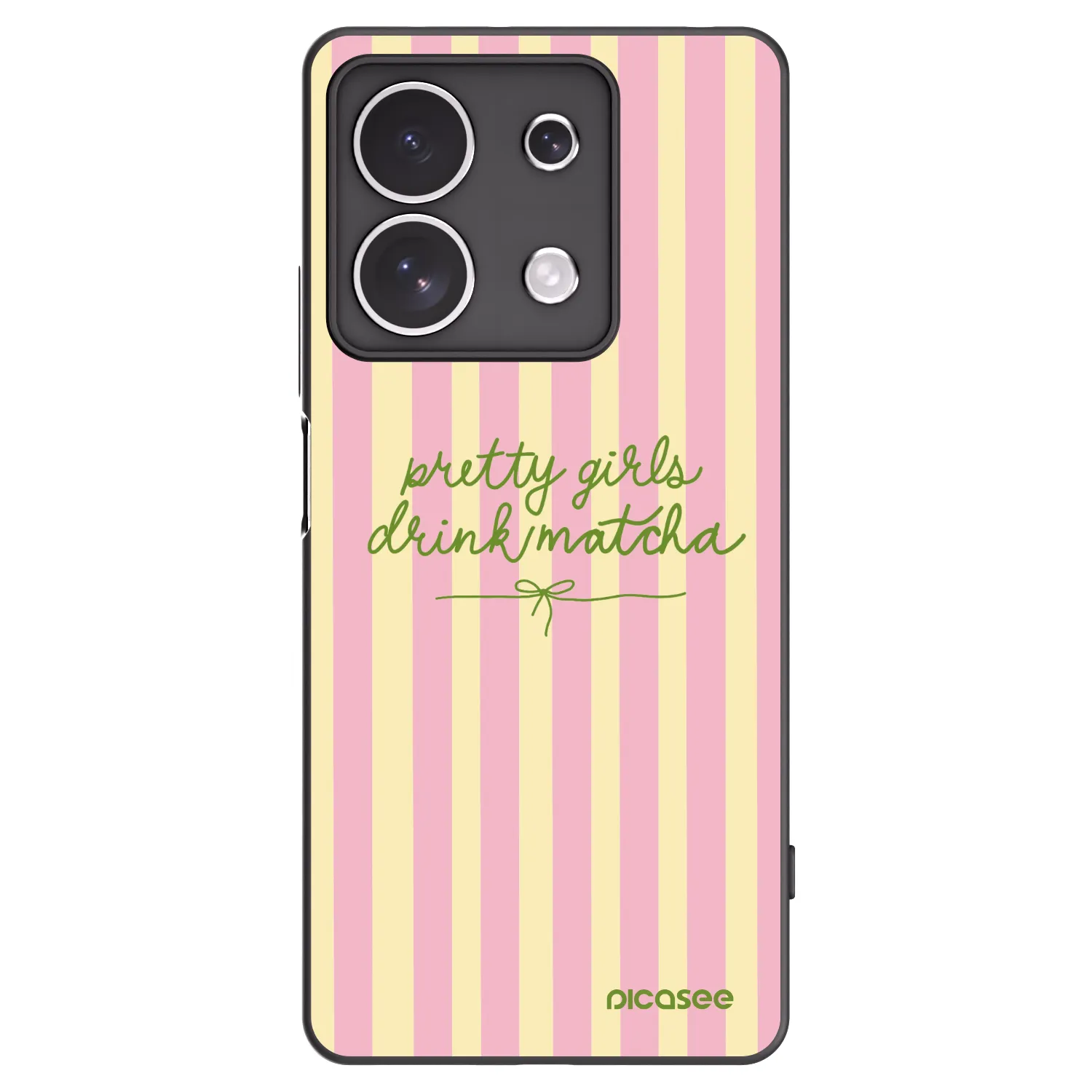 Picasee Xiaomi Redmi Note 13 4G Hülle - Schwarzes Silikon - Pretty matcha