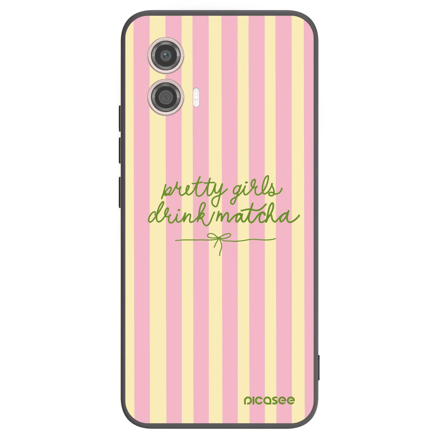 Picasee Motorola Moto G53 5G Hülle - Schwarzes Silikon - Pretty matcha