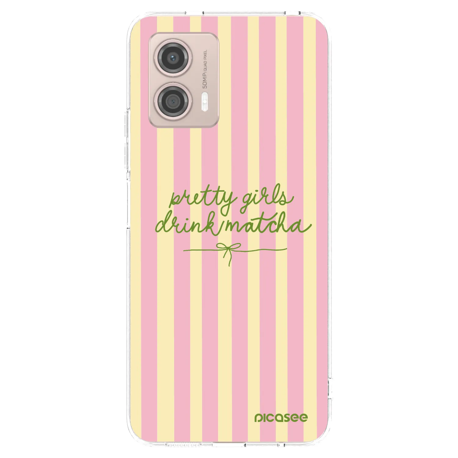 Picasee Motorola Moto G53 5G Hülle - Transparentes Silikon - Pretty matcha