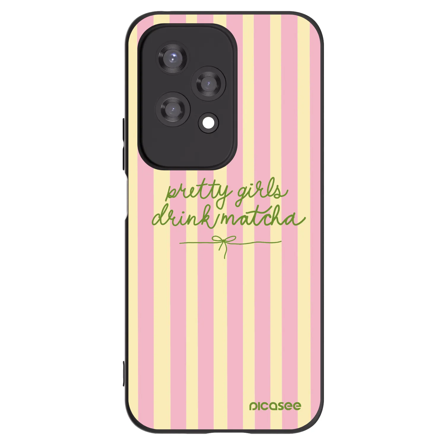Picasee Honor 200 Lite Hülle - Schwarzes Silikon - Pretty matcha